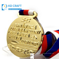 Suministro de medalla de oro de levantamiento de pesas nacional de levantamiento de pesas en relieve de metal 3D personalizado personalizado